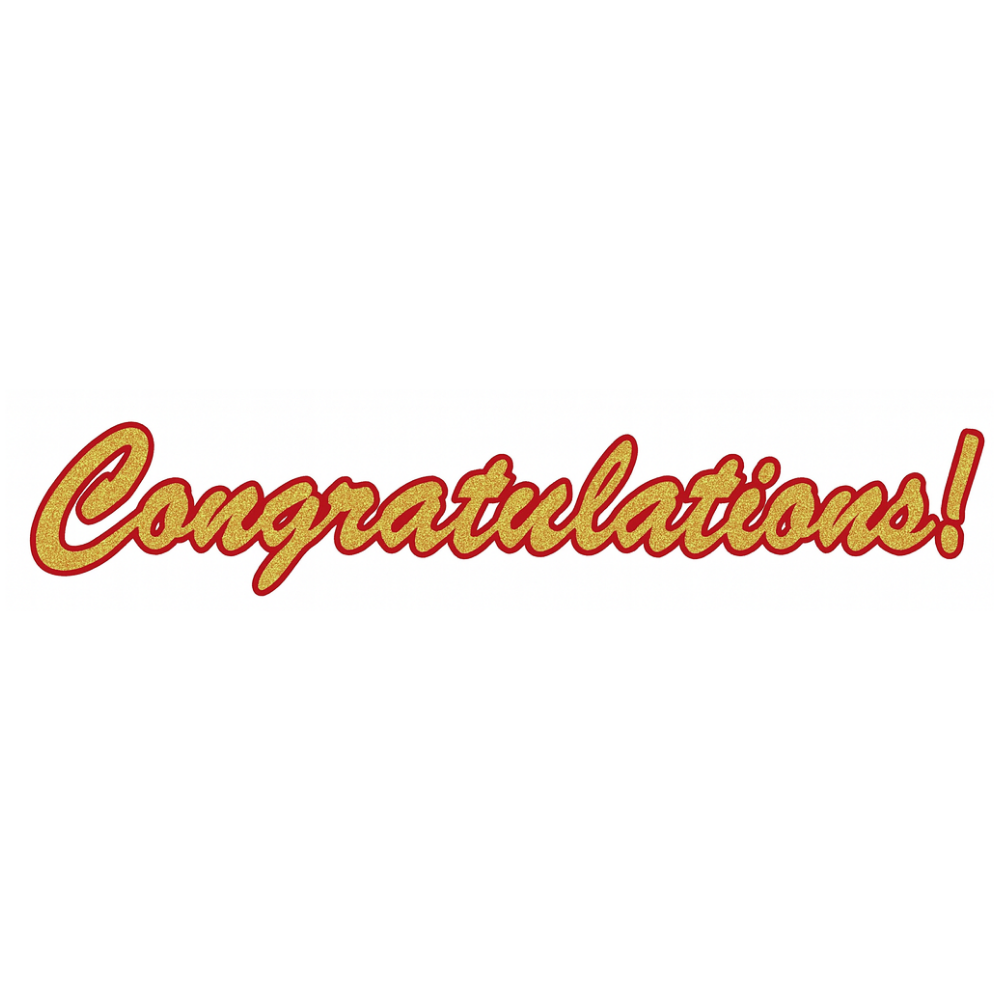 Gold Congratulations Banner Party Decor