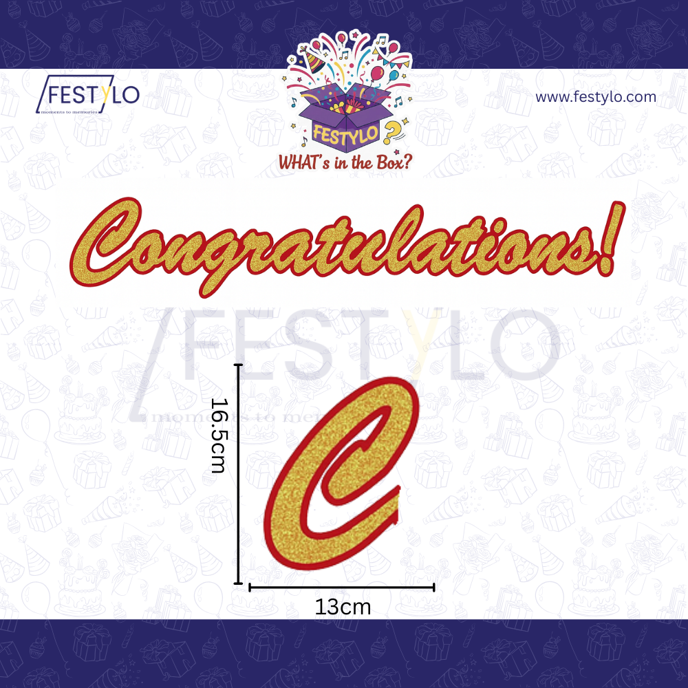 Gold Congratulations Banner Party Decor