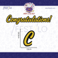 Gold Congratulations Banner With Black