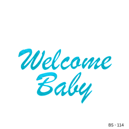 Welcome Baby Blue Decoration Set