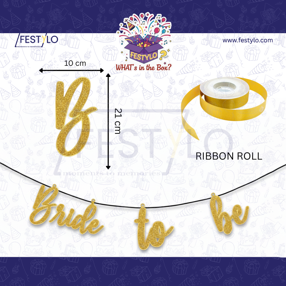 Bride To Be Glitter Banner