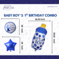 Blue First Birthday 5 pcs Foil Balloons