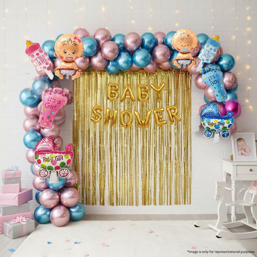 Baby Shower Balloon Decor Combo (62 pcs)