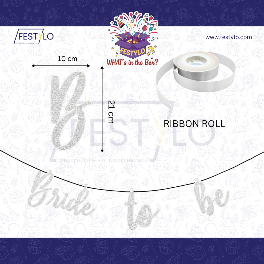 Silver Bride To Be Banner