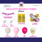 Hello Kitty Birthday Combo (60 pcs) Golden Frills