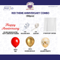 Red Golden Theme Anniversary Decoration Combo – 59 Pcs
