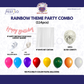 Rainbow Theme Party Decoration Combo Kit (114 Pcs)