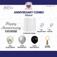 Black Silver Anniversary Decoration Combo (51 pcs)