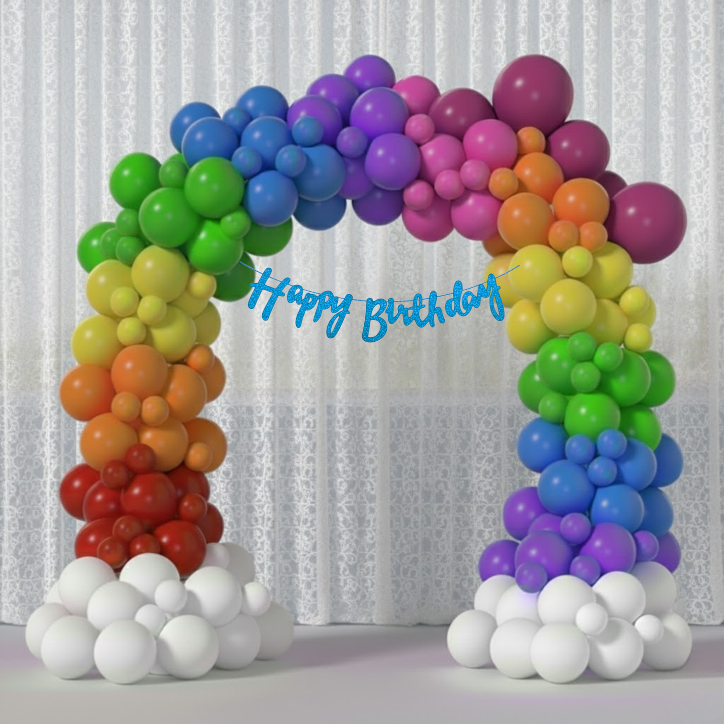 Rainbow Theme  Blue Banner Party Combo