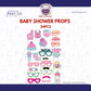 Pink Baby Shower Props Kit (24 pcs)