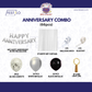 Black Silver Anniversary Decoration Combo (66 pcs)