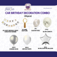Car Birthday Decoration Combo – 31 Pcs | White & Silver