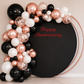 Rose Gold Black Anniversary Decoration Combo (69 pcs)