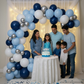Blue Silver Birthday Balloon Combo (85 pcs)
