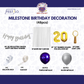 20th Birthday Milestone Decoration Kit