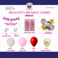 Hello Kitty Birthday Combo (60 pcs) Rose Pink Frills