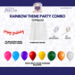 Rainbow Theme  Red Banner Party Combo