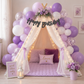 Lavender Theme Birthday Decoration Combo – 59 Pcs