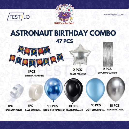Astronaut Space Birthday Decoration Kit (47 pcs)