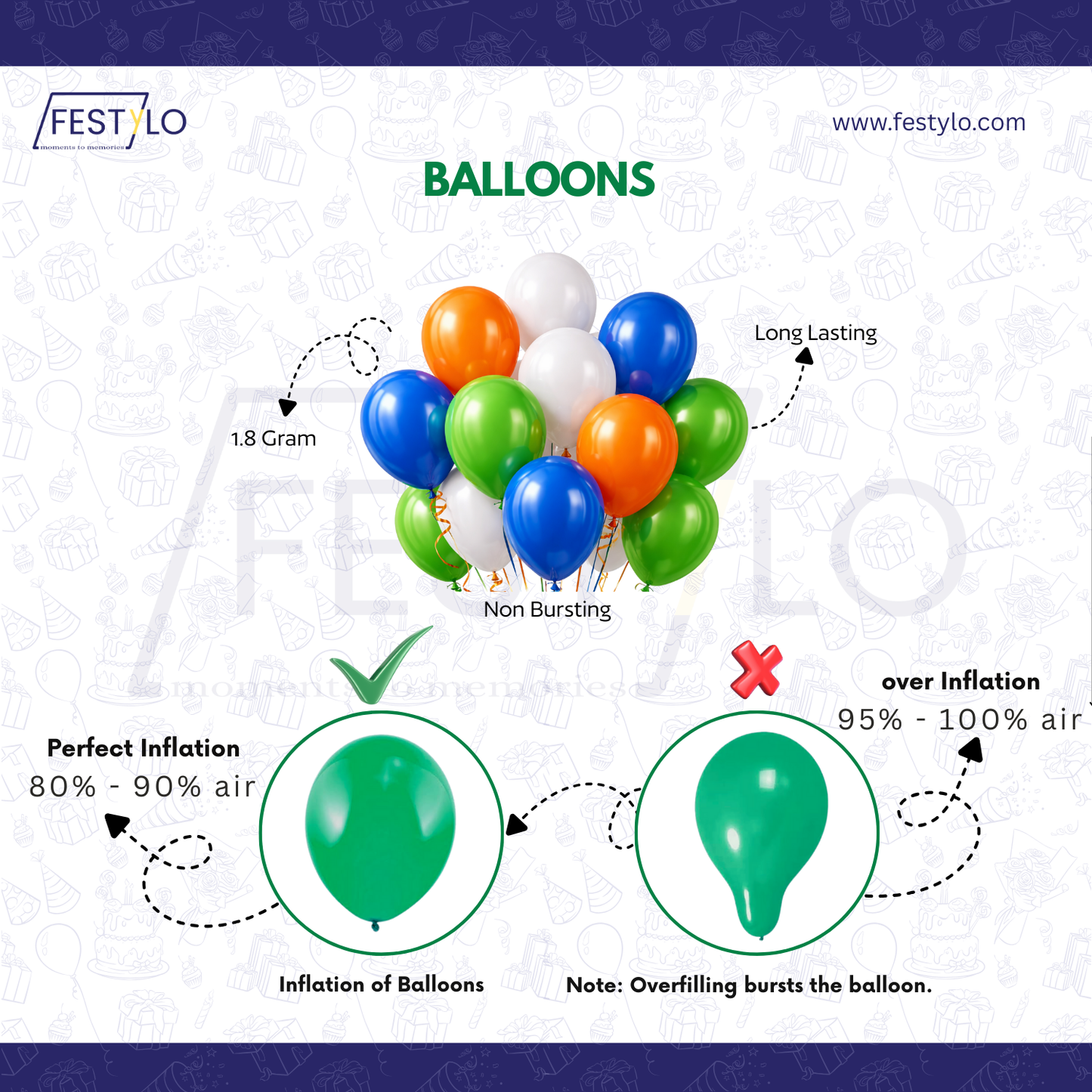 Tricolor Balloon Set (65 pcs)