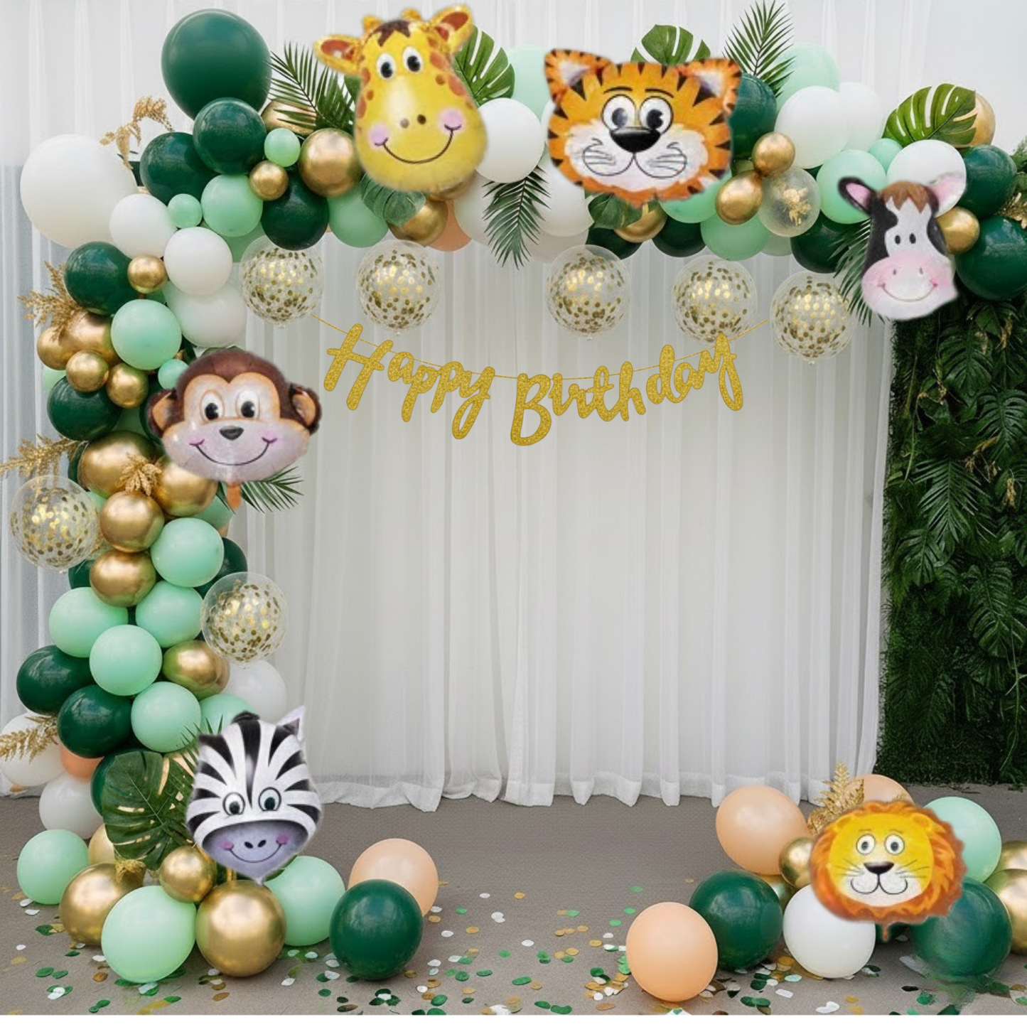 Premium Jungle Birthday Combo (79 Pcs)