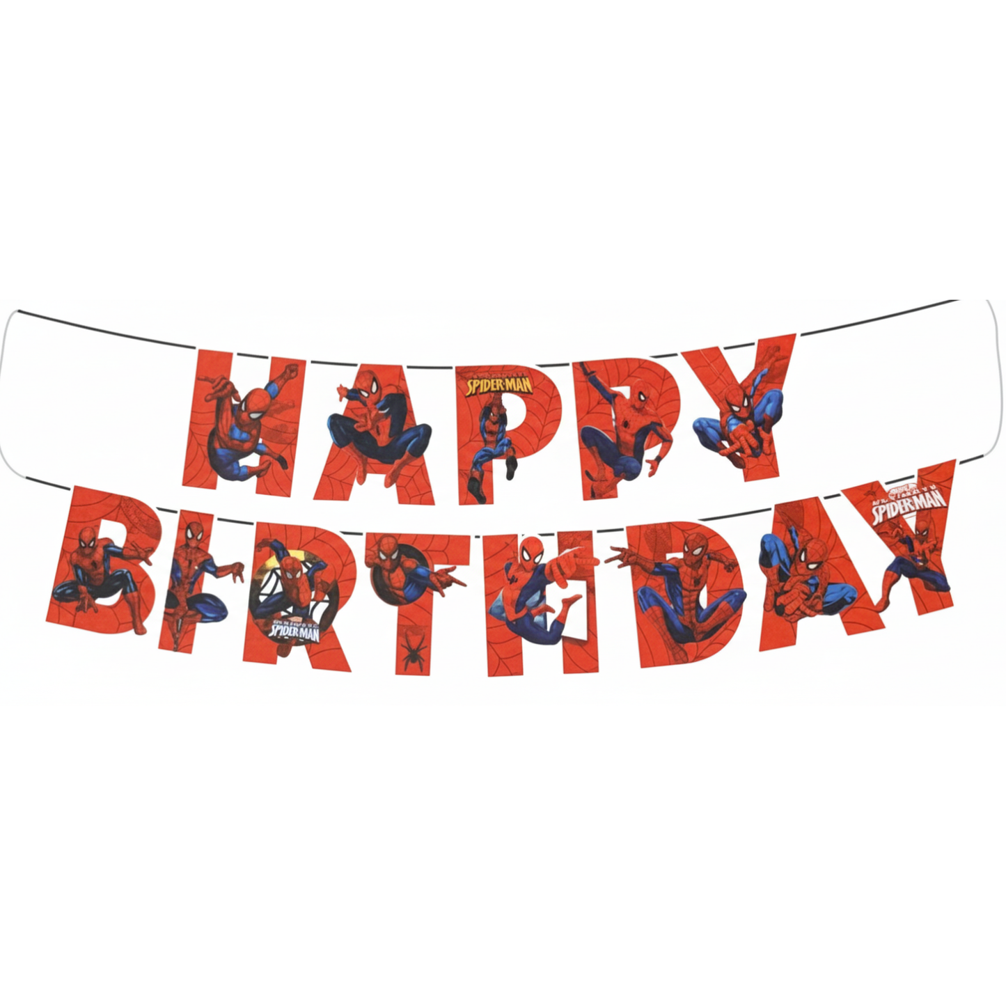 Spiderman Birthday Banner Party Decoration