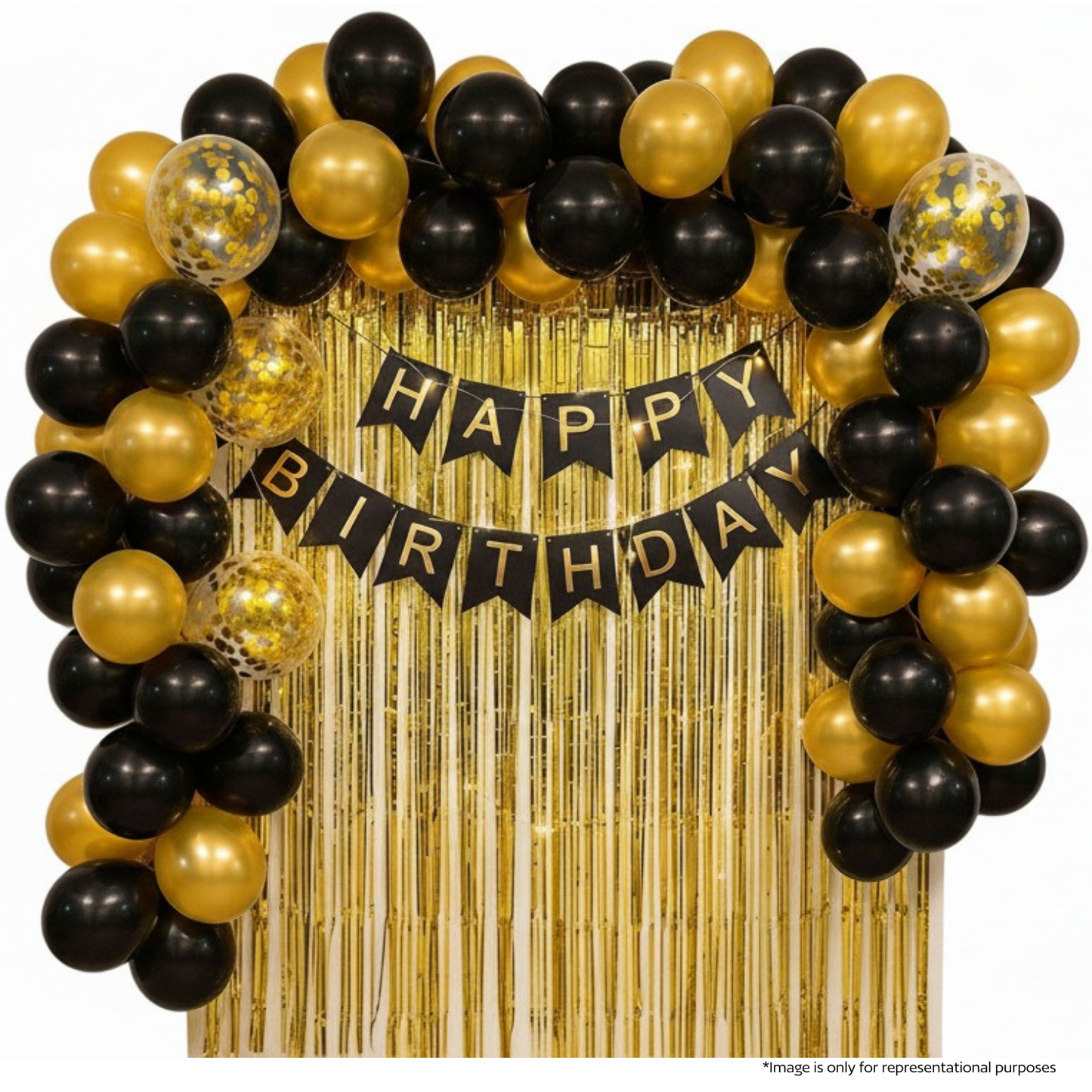 Black Golden Birthday Decoration (34 pcs)