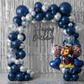 Paw Patrol Blue Silver Birthday Arch Kit (55 Pcs)