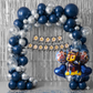 Paw Patrol Blue Silver Birthday Decoration Combo (55 Pcs)