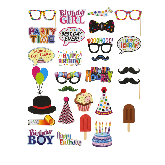 Birthday Party Photo Props Set