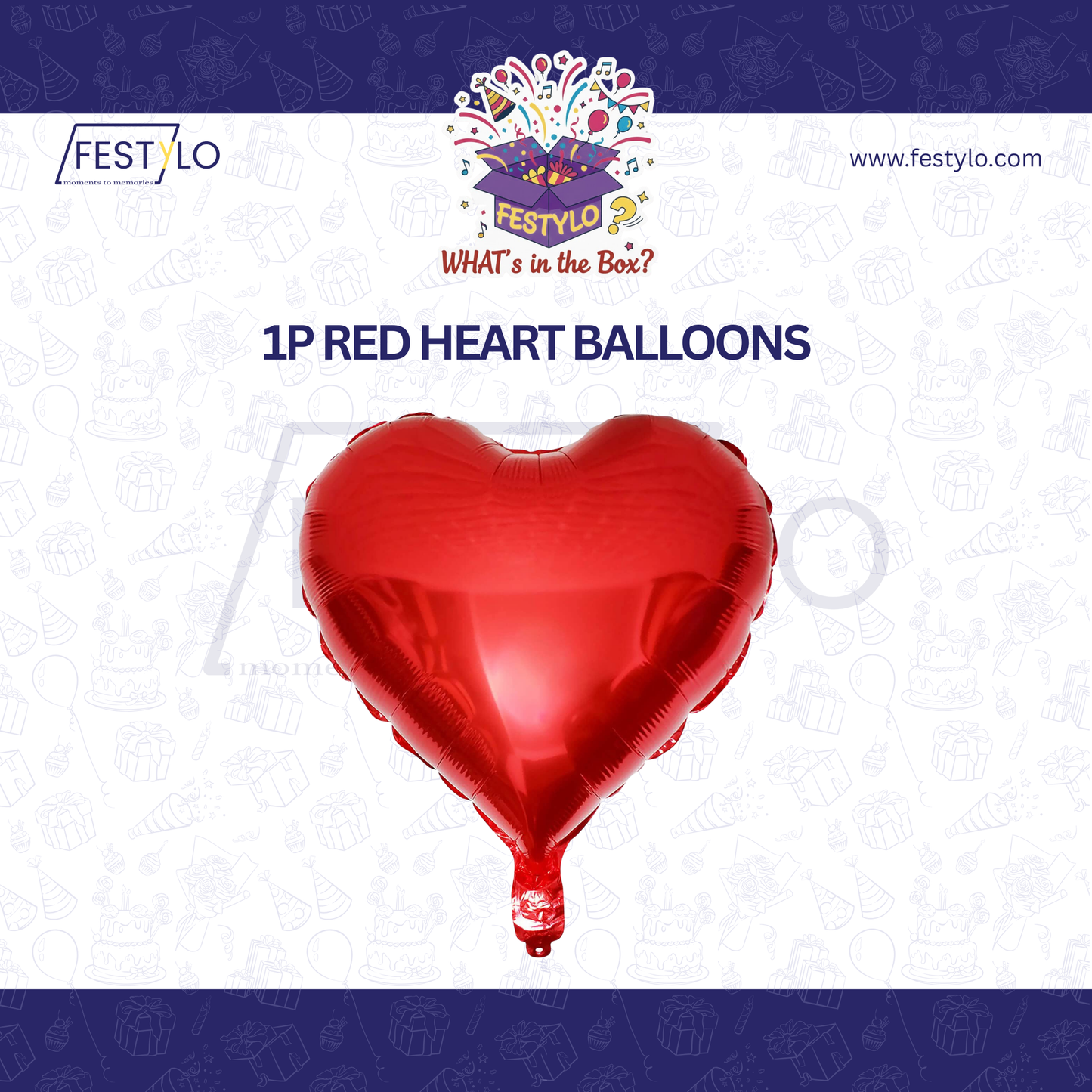 Red Heart Foil Balloon