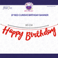 Red Cursive Birthday Banner Decor