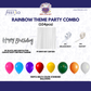 Rainbow Theme  Black & Grey Banner Party Combo