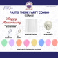 Pastel Theme Party Combo Decoration Kit (114 pcs) – Happy Anniversary Balloon Arch Set