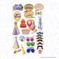 Birthday Photo Booth Props Set (26 pcs)