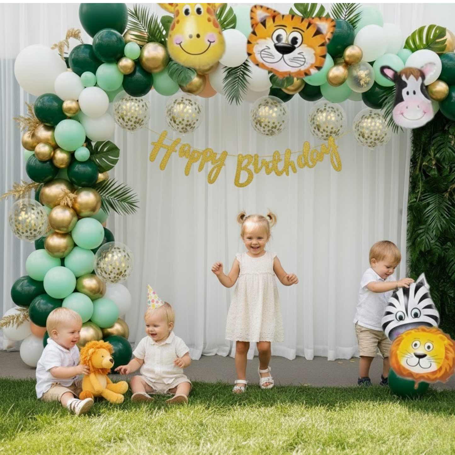 Premium Jungle Birthday Combo (79 Pcs)