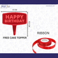 Red Cursive Birthday Banner Decor