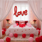 Red Love Cursive Foil Balloon Banner