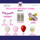 Hello Kitty Birthday Combo (60 pcs) Silver Frills