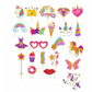 Unicorn Theme Photo Booth Props Kit