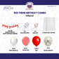 Red Theme Birthday Decoration Combo – 59 Pcs