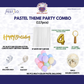 Pastel Theme Birthday Combo Kit with Black & Gold banner