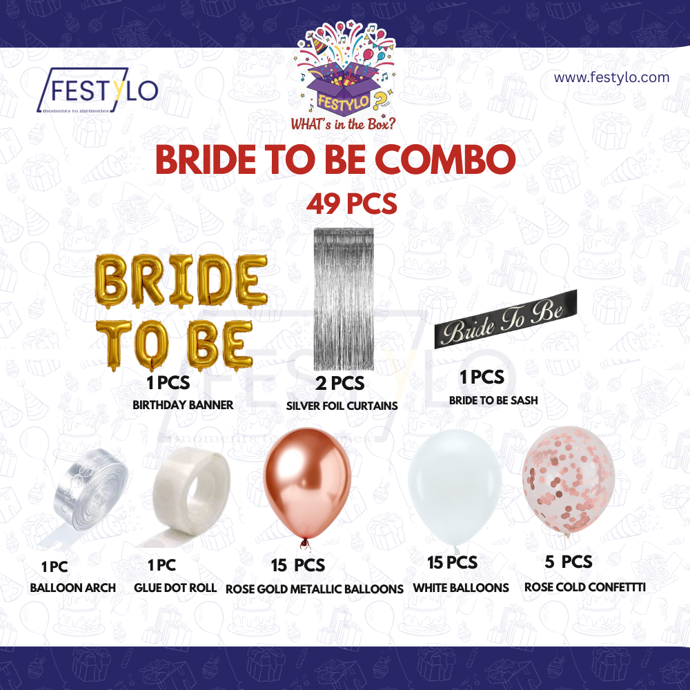 Bride To Be Black Sash Set (50 pcs)