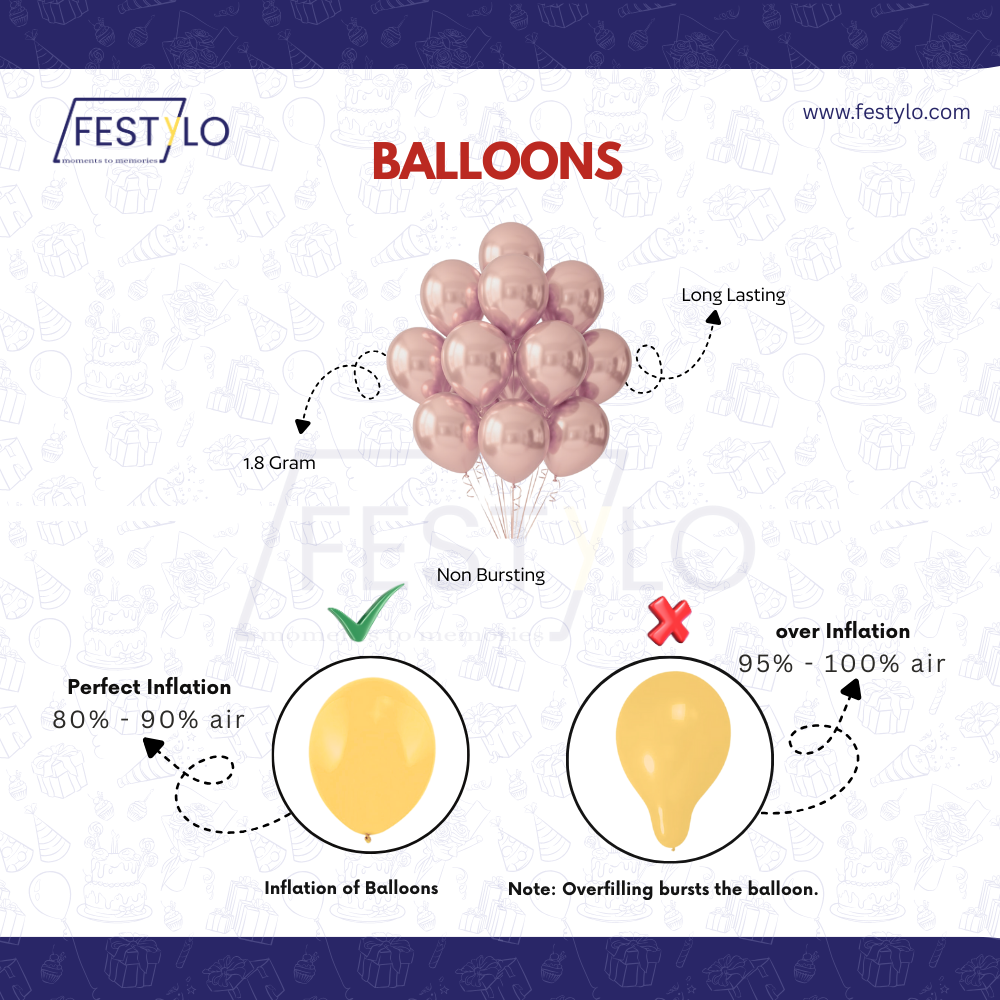 1st Anniversary Decoration Combo Kit (64 Pcs) – Red, White & Gold Balloon Decoration Set