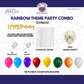 Rainbow Theme Black & Gold Banner with Golden confetti Decoration Kit (114 Pcs)
