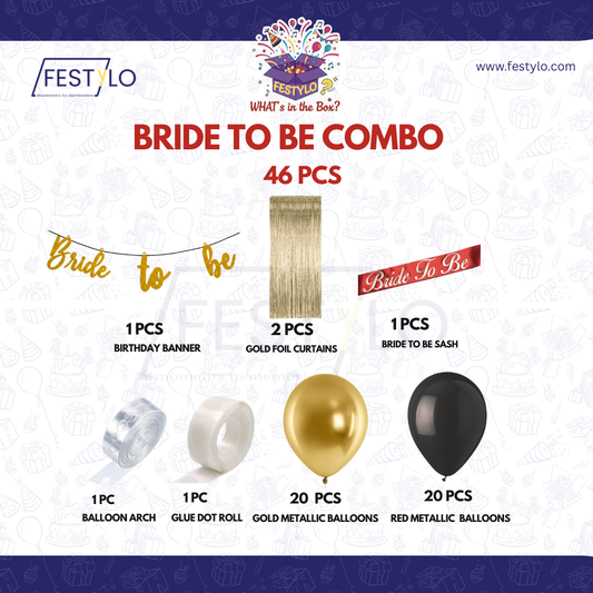 Black Gold Bride To Be (46 pcs)
