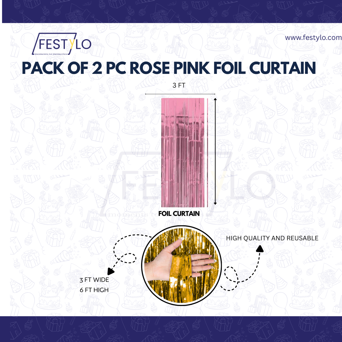 Hello Kitty Birthday Combo (60 pcs) Rose Pink Frills
