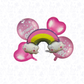 Rainbow Princess Birthday Foil Balloons