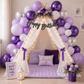 Purple Theme Birthday Decoration Combo – 59 Pcs