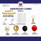 Red Black Gold Anniversary Decoration Combo (86 pcs)